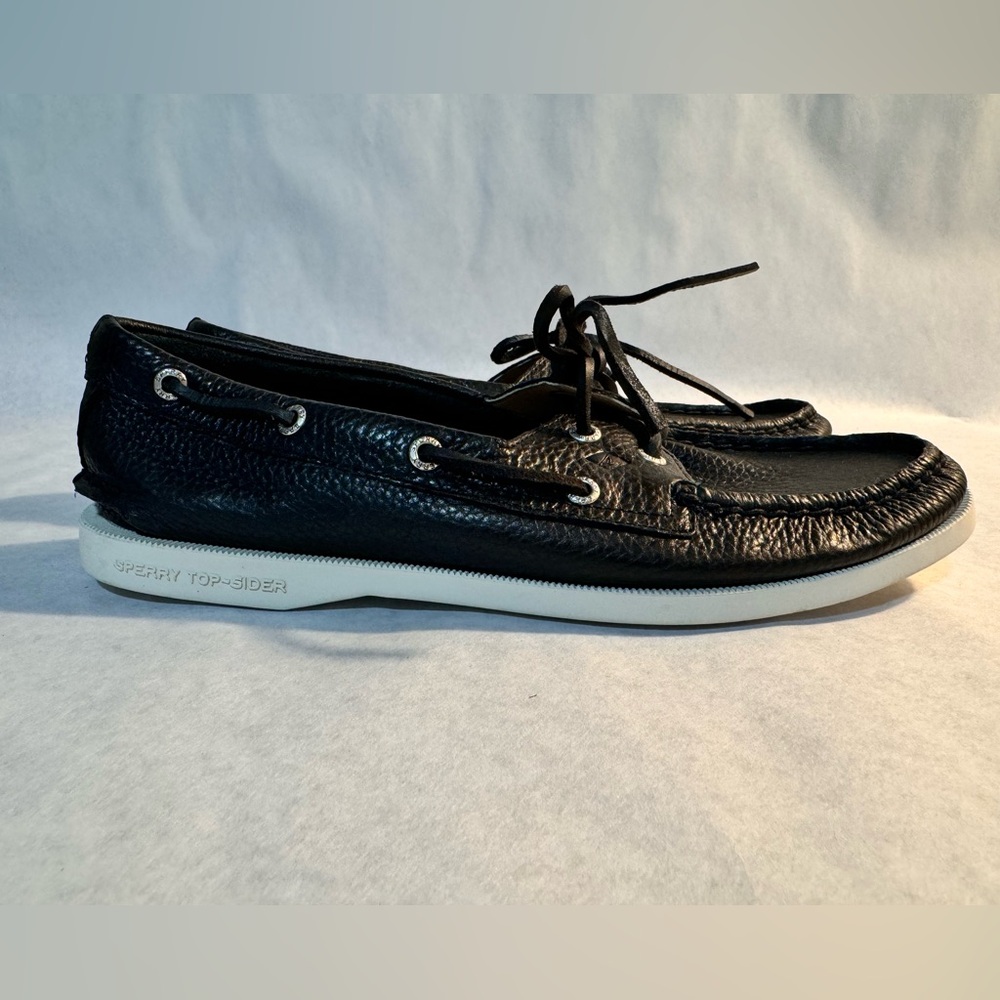 Sperry Women's Authentic Original 2-Eye Black Boat Shoes STS81164